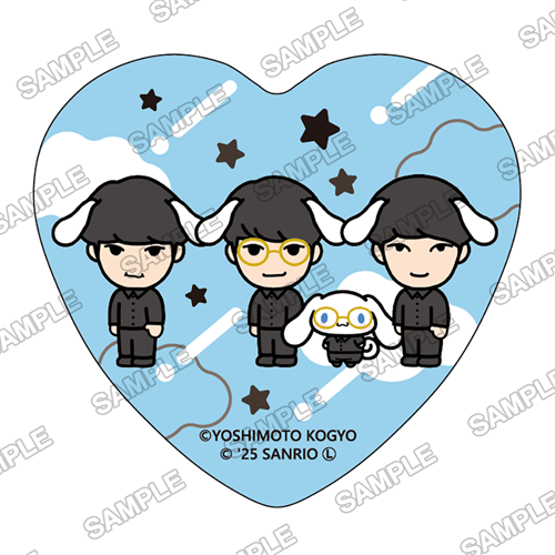 シナモロール 缶バッジ 漫才劇場 よしもと漫才劇場×シナモロール トレーディングハート缶バッジ