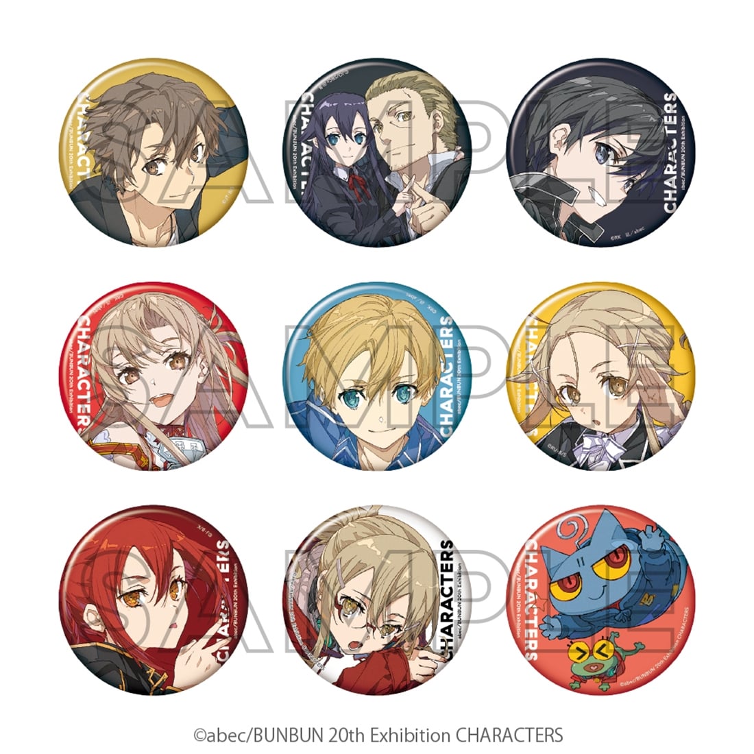 abec/BUNBUN展 20th トレーディング缶バッジ　アスナ　15個 abec/BUNBUN 20th Exhibition CHARACTERS 缶バッジセット 『ソード