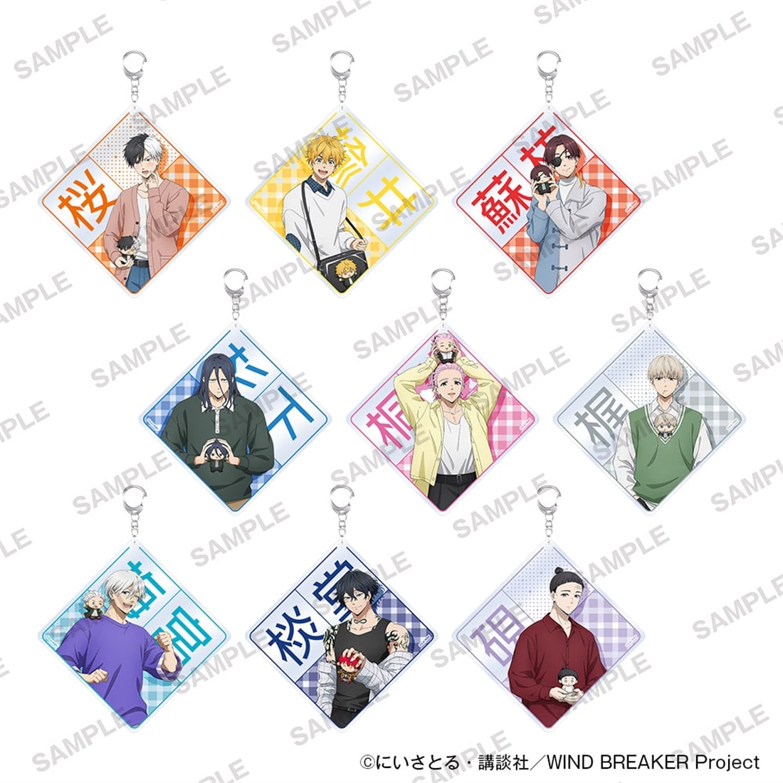 専用出品 キャラクターグッズ TVアニメ「WIND BREAKER」ネームキーホルダー ぬいぐるみといっしょver