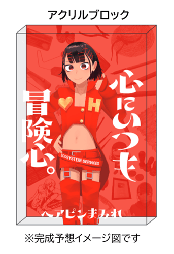 数量限定】 ヘアピンまみれ アクリルブロック＋サイン本【描き下ろし