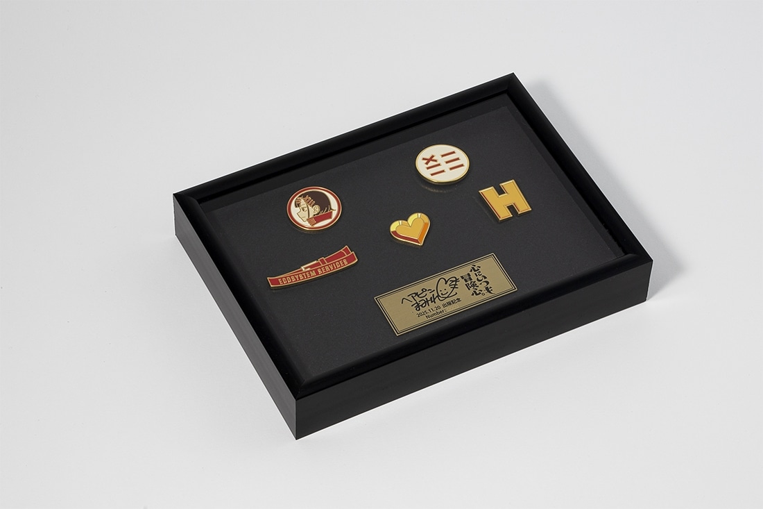 ヘアピンまみれ【出版記念】オリジナルピンバッジ5個フレームセット