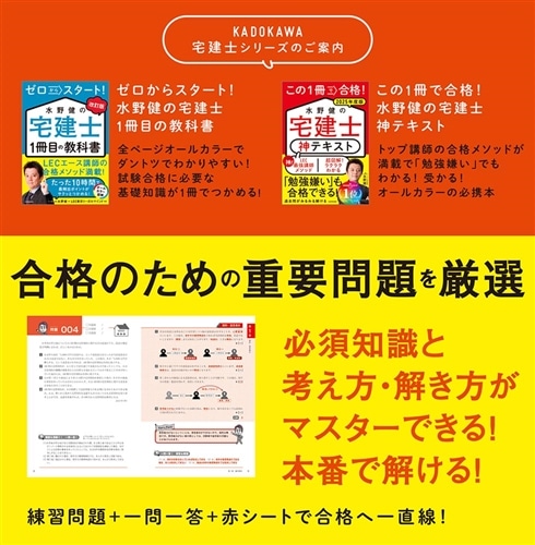 この1冊で合格！ 水野健の宅建士 神問題集 2025年度版