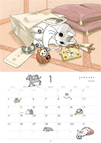 夜は猫といっしょ 2026 CALENDAR