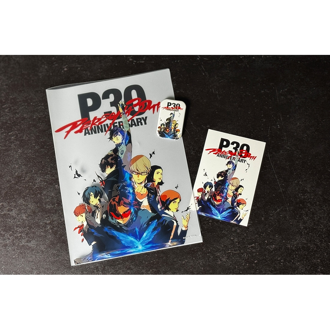 P30th KV クリアファイル＆ポストカードセット＆缶バッジセット