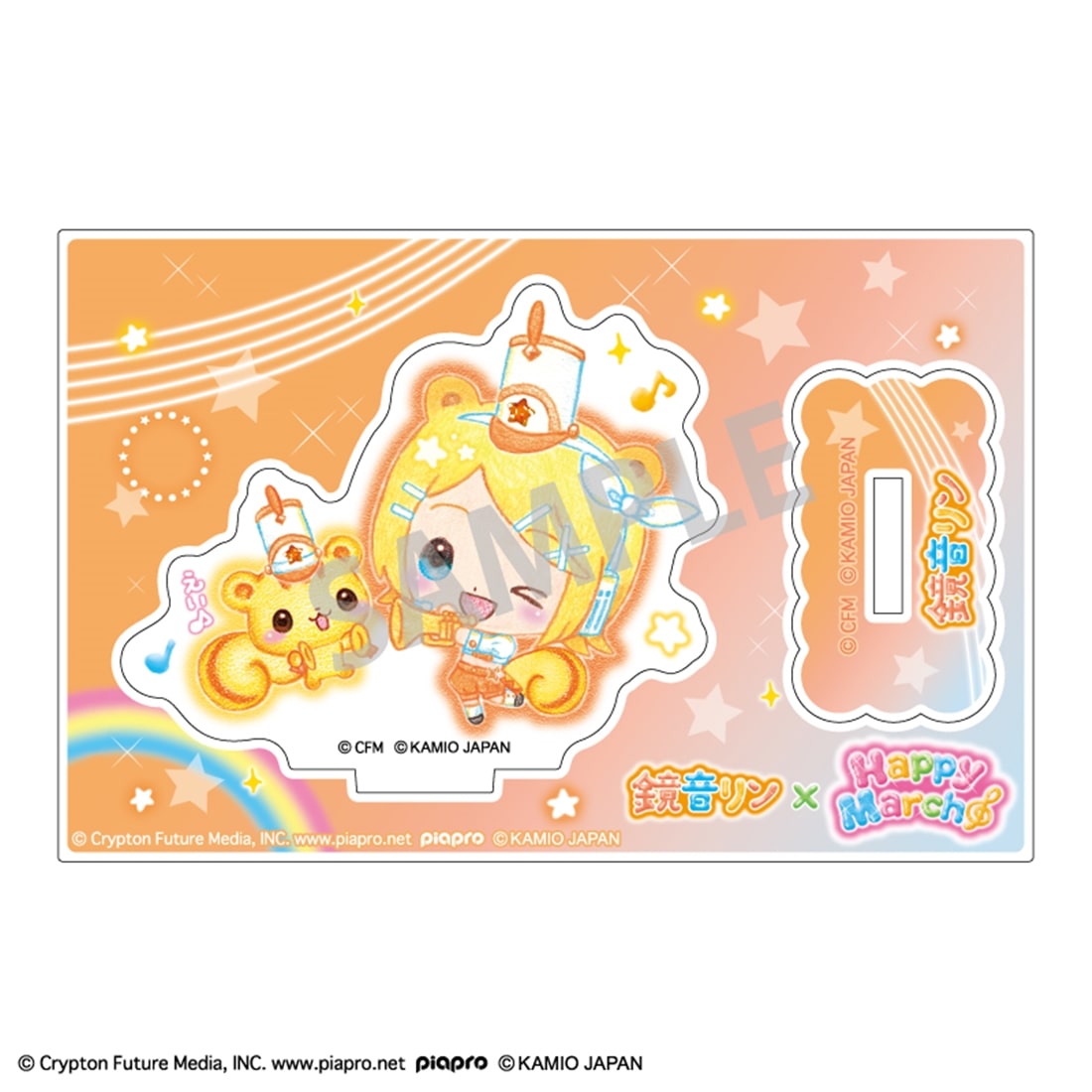 初音ミク×Happy March ミニアクリルスタンド 鏡音リン: グッズ・文具