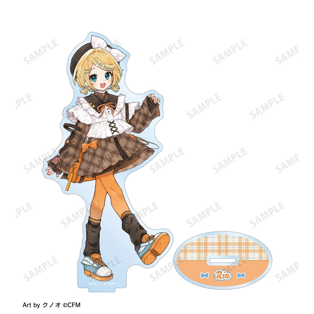 アニON STATION×初音ミク MUSICGUILD アクスタ 鏡音リン 初音ミク 描き下ろし 鏡音リン 私服ver. Art by クノオ BIGアクリル