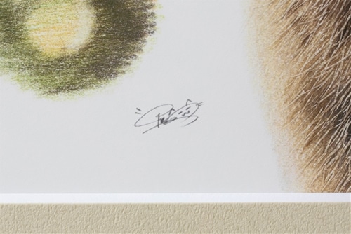 音海はる 出版記念複製原画 A4額装入り「朝焼け」（猫）: その他