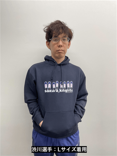 今期新作限定ストレイテナー パーカー サクラナイツ23-24シーズンスニーカー プルオーバーパーカー ネイビー