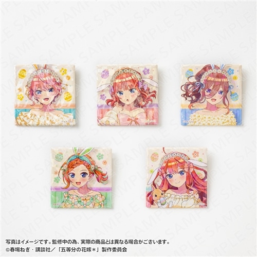 五等分の花嫁＊」ホログラムスクエア缶バッジ 中野五月: グッズ・文具