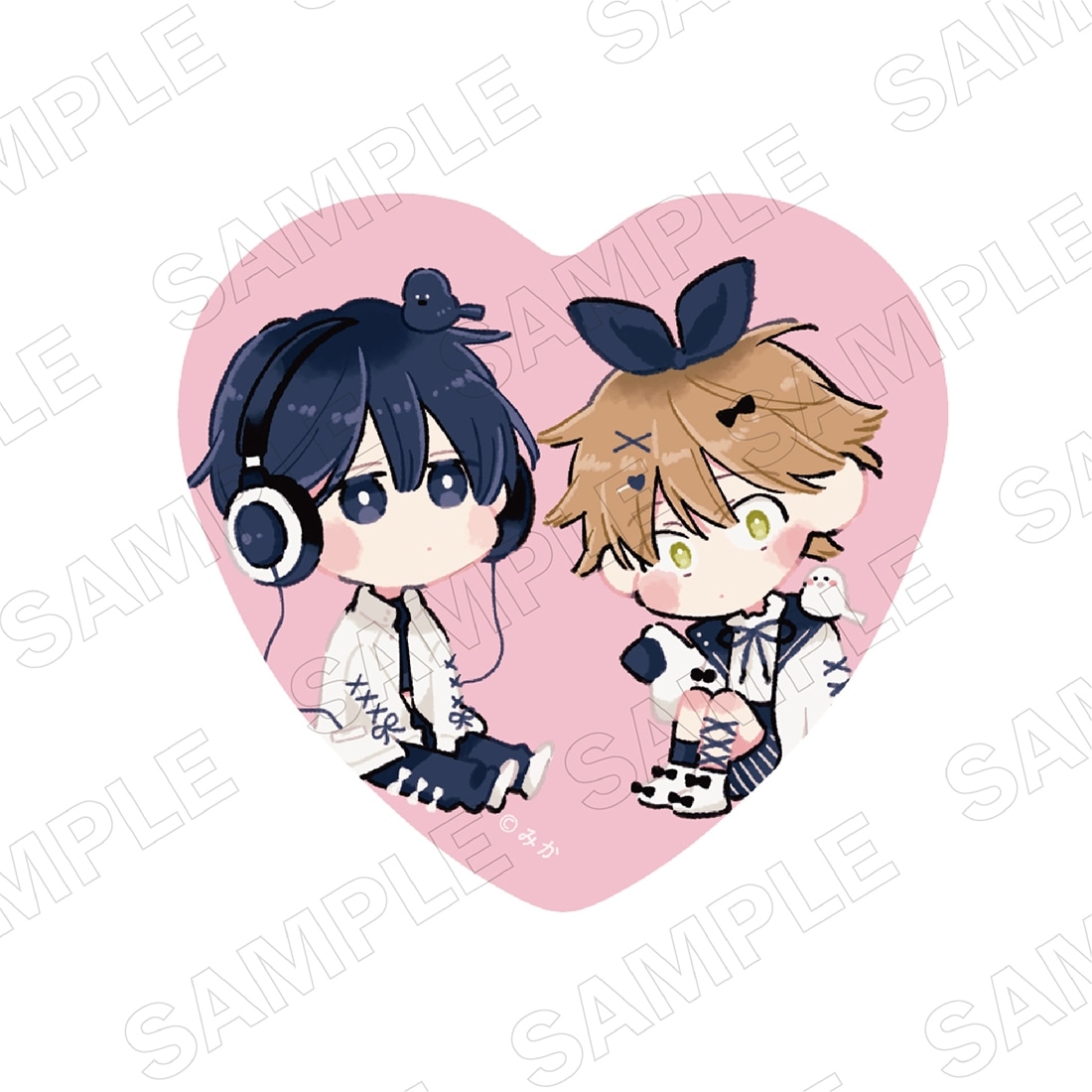 ハート缶バッジセット 君には届かない。 BLACK&PINK ver.: グッズ