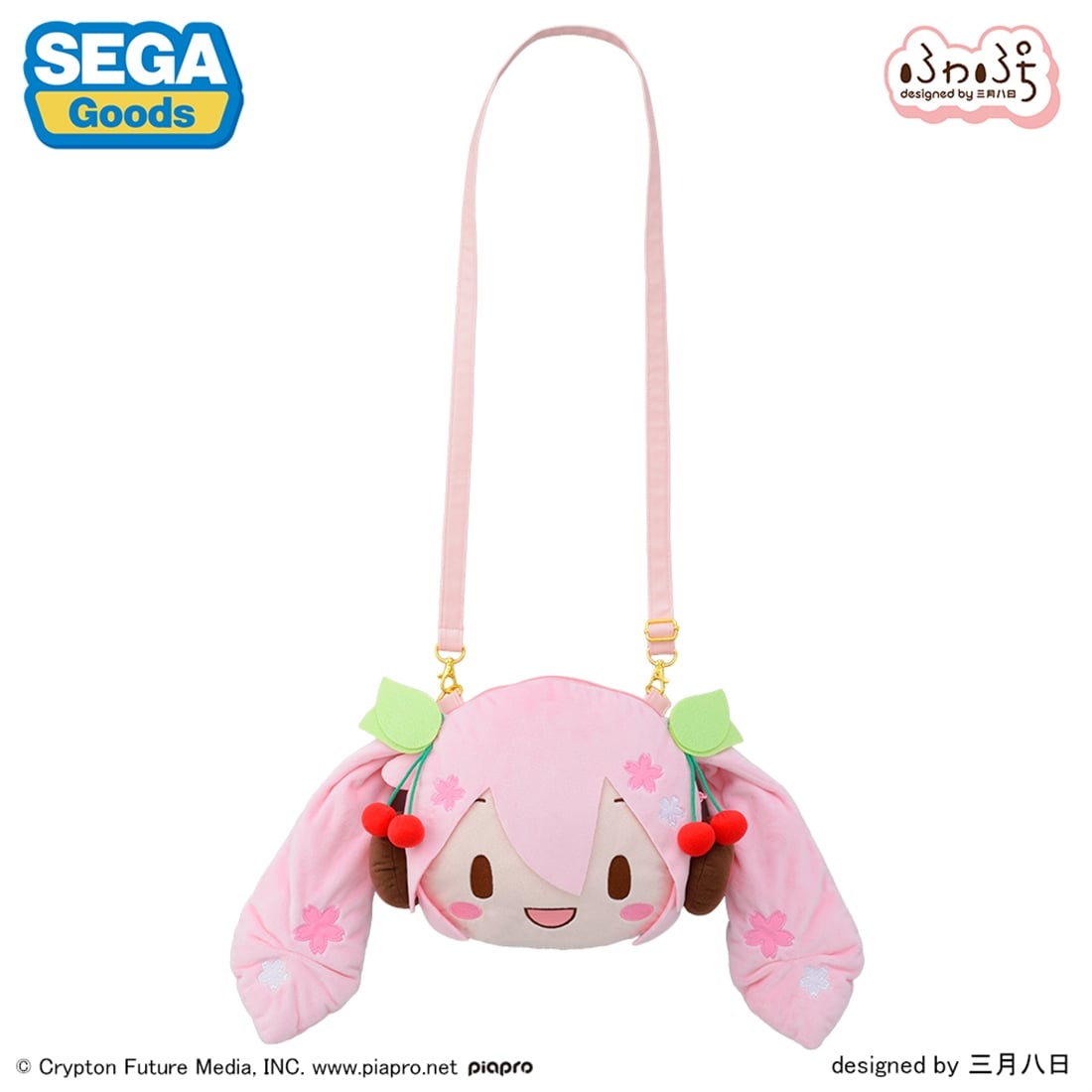 桜ミク ふわぷち フェイスショルダーバッグ（M）: グッズ・文具