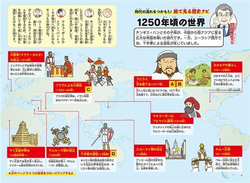 角川まんが学習シリーズ　世界の歴史　６ モンゴル帝国と東西交流 一二〇〇～一四〇〇年