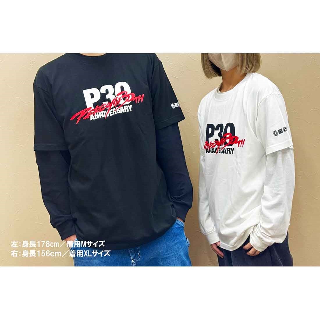 P30th ロゴ Tシャツ（ブラック) Mサイズ(M ブラック): ファッション