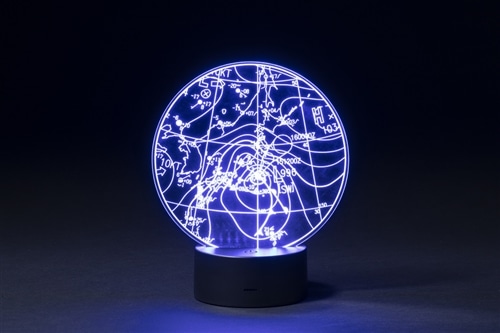 天気の図鑑 LEDアクリルライト 天気図: ファッション | カドスト