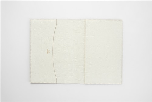 藤本さきこ クロコダイル手帳カバー【オールドピンク×アイボリー