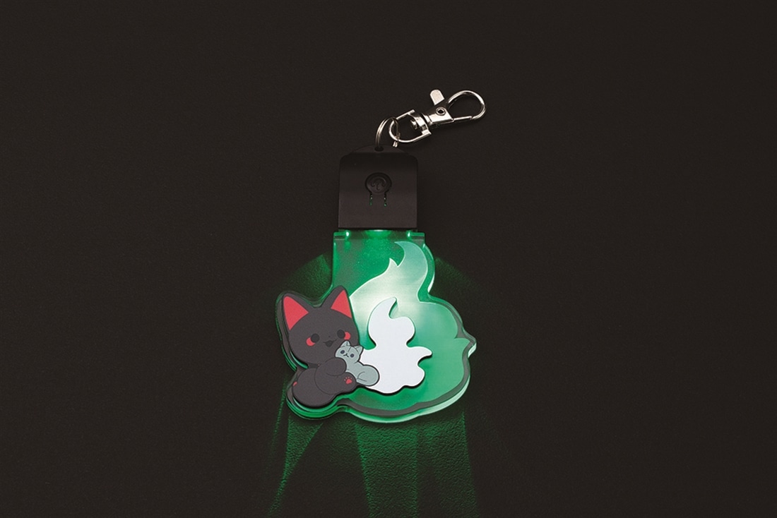 かみさまキツネとサラリーマン』LED狐火キーホルダーシリーズ クロ