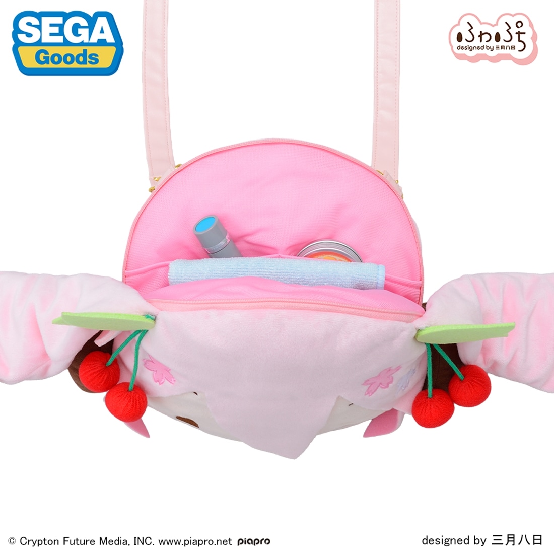 桜ミク ふわぷち フェイスショルダーバッグ（M）: グッズ・文具