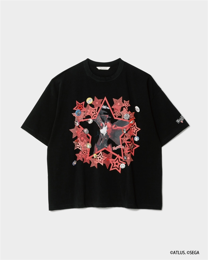beautiful people×P5R high twist jersey T-shirts blk×red（ArSENe） 34サイズ 34サイズ red（ArSENe）