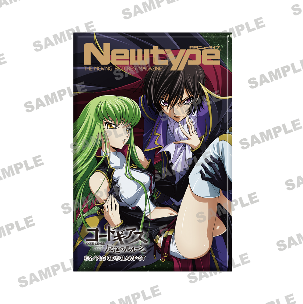 Newtype35周年記念 四角缶マグネット　コードギアス反逆のルルーシュR2：ルルーシュ＆C.C.