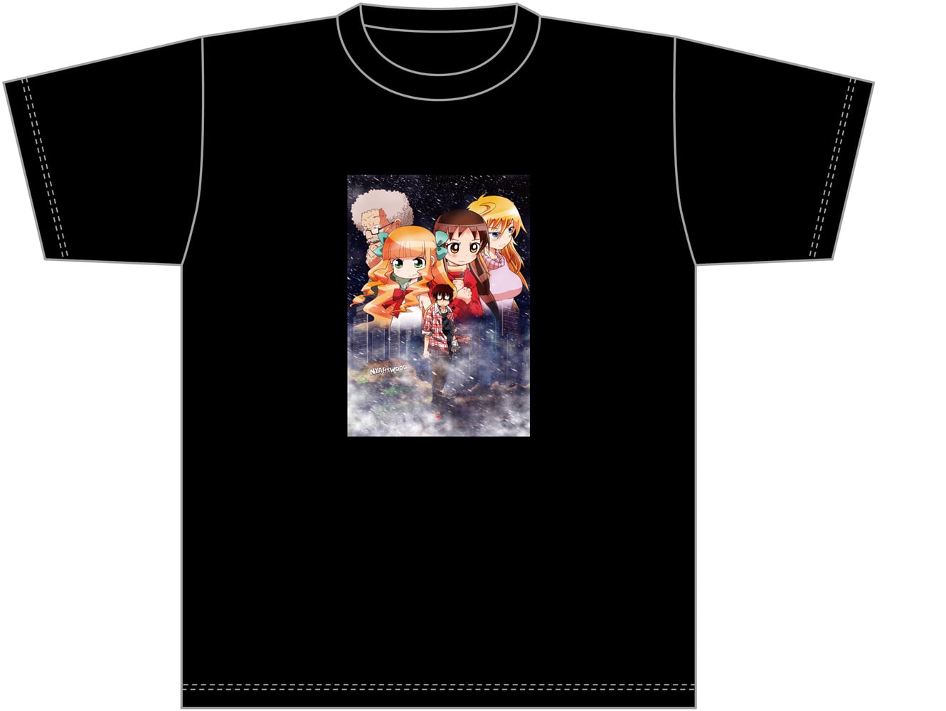 「映画大好きポンポさん」杉谷庄吾イラスト Tシャツ（Black） B　L