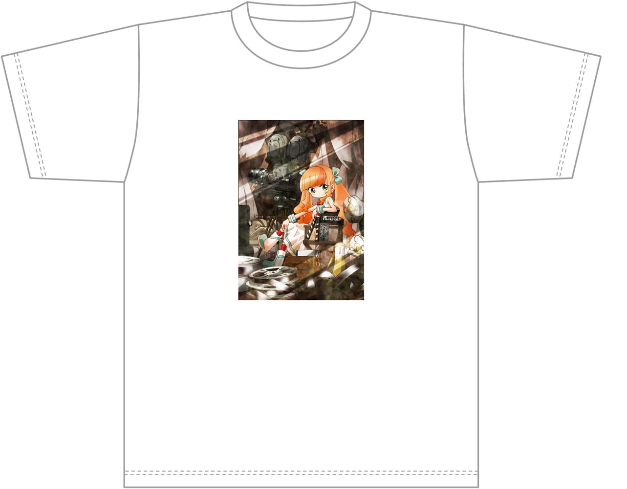 「映画大好きポンポさん」杉谷庄吾イラスト Tシャツ（White） A　XL