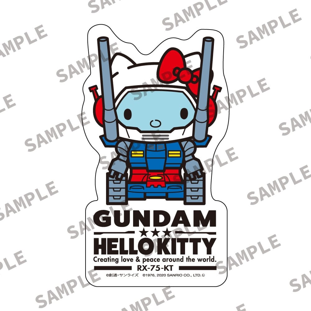 GUNDAM★HELLO KITTY　ガンタンク★ハローキティ　ステッカー