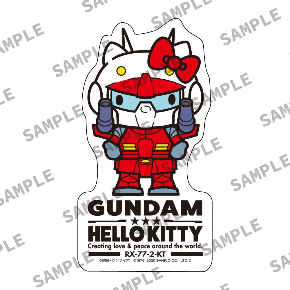 GUNDAM★HELLO KITTY　ガンキャノン★ハローキティ　ステッカー