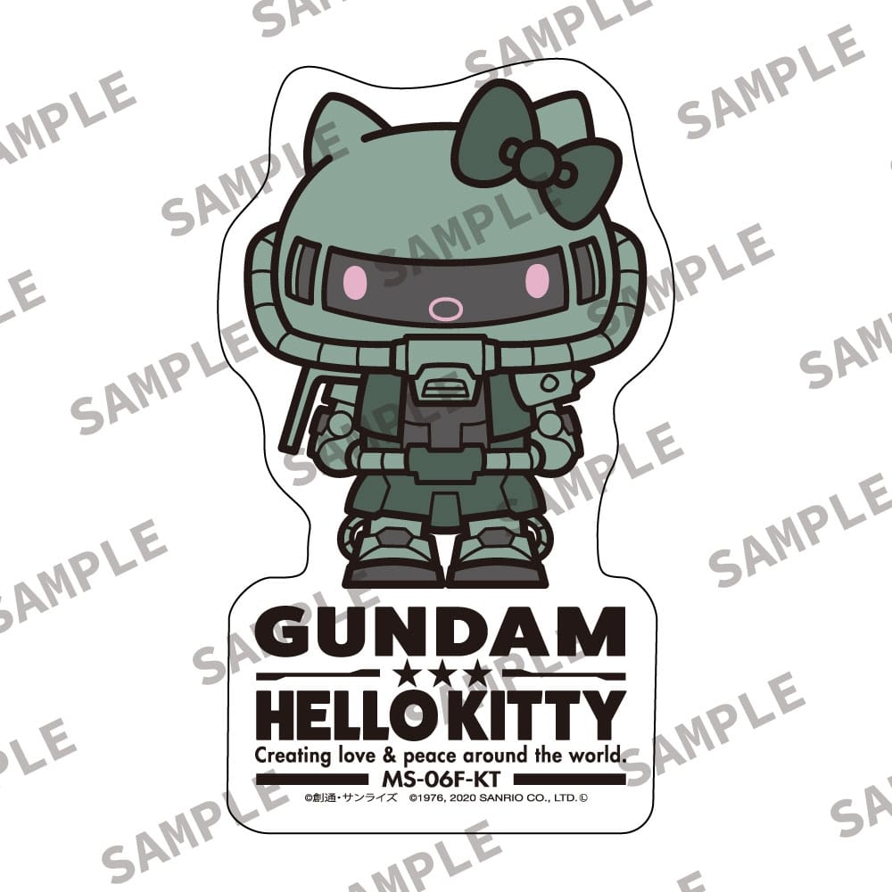 GUNDAM★HELLO KITTY　ザクⅡ★ハローキティ　ステッカー