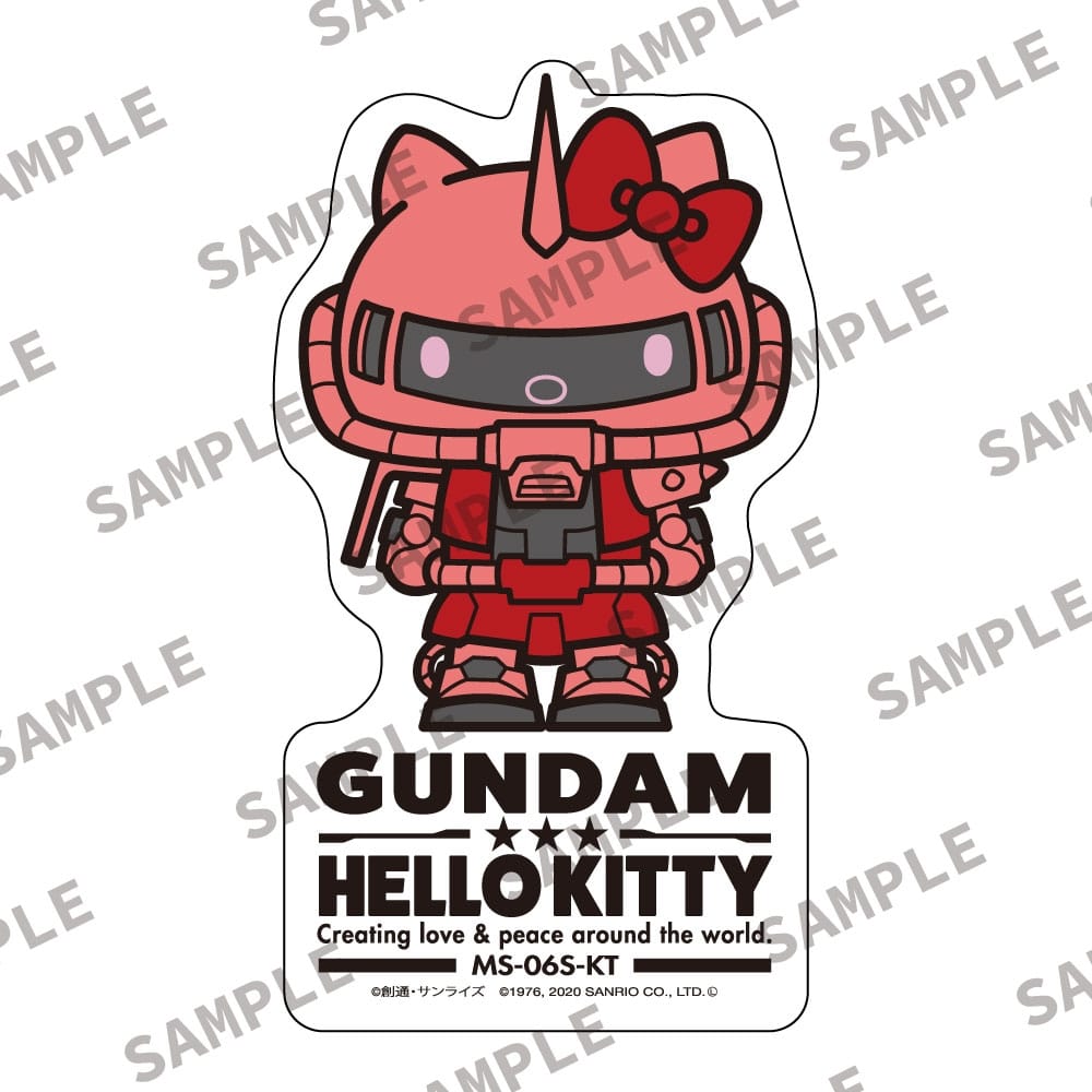 GUNDAM★HELLO KITTY　シャア専用ザクⅡ★ハローキティ　ステッカー