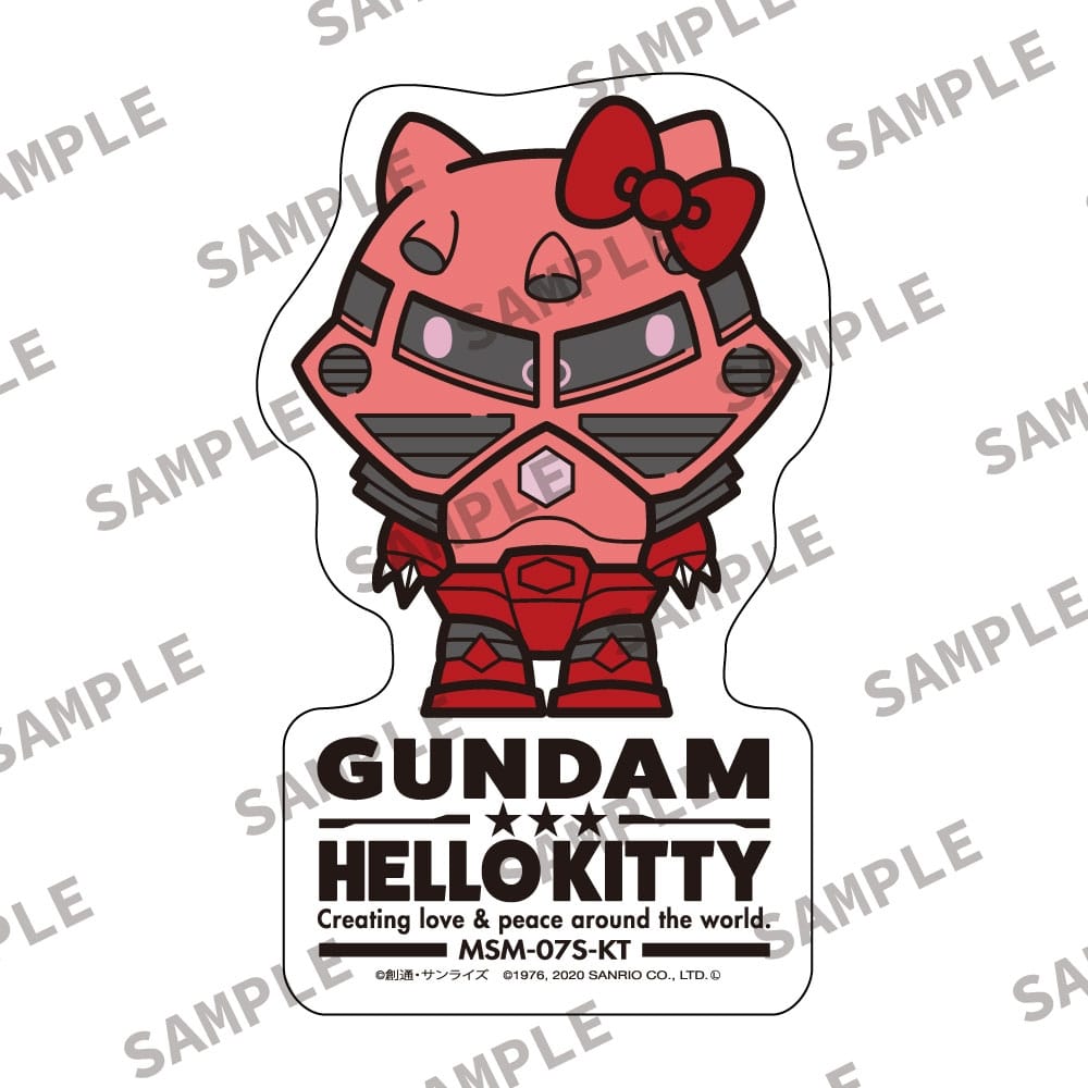 GUNDAM★HELLO KITTY　シャア専用ズゴック★ハローキティ　ステッカー