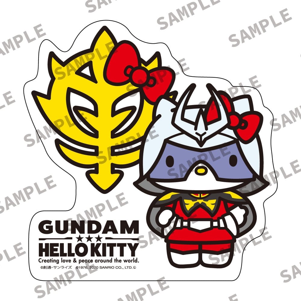 GUNDAM★HELLO KITTY　シャア★ハローキティ　ステッカー