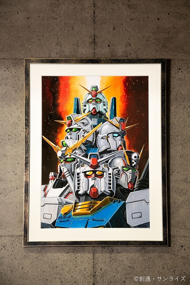 大河原邦男画業50周年企画　複製原画　B3額装入り　ガンダム集合