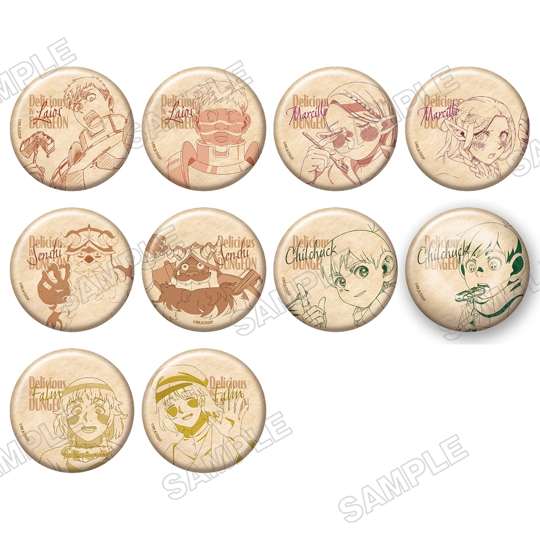 ダンジョン飯 迷宮探索展 アニメ原画トレーディング缶バッジ BOX