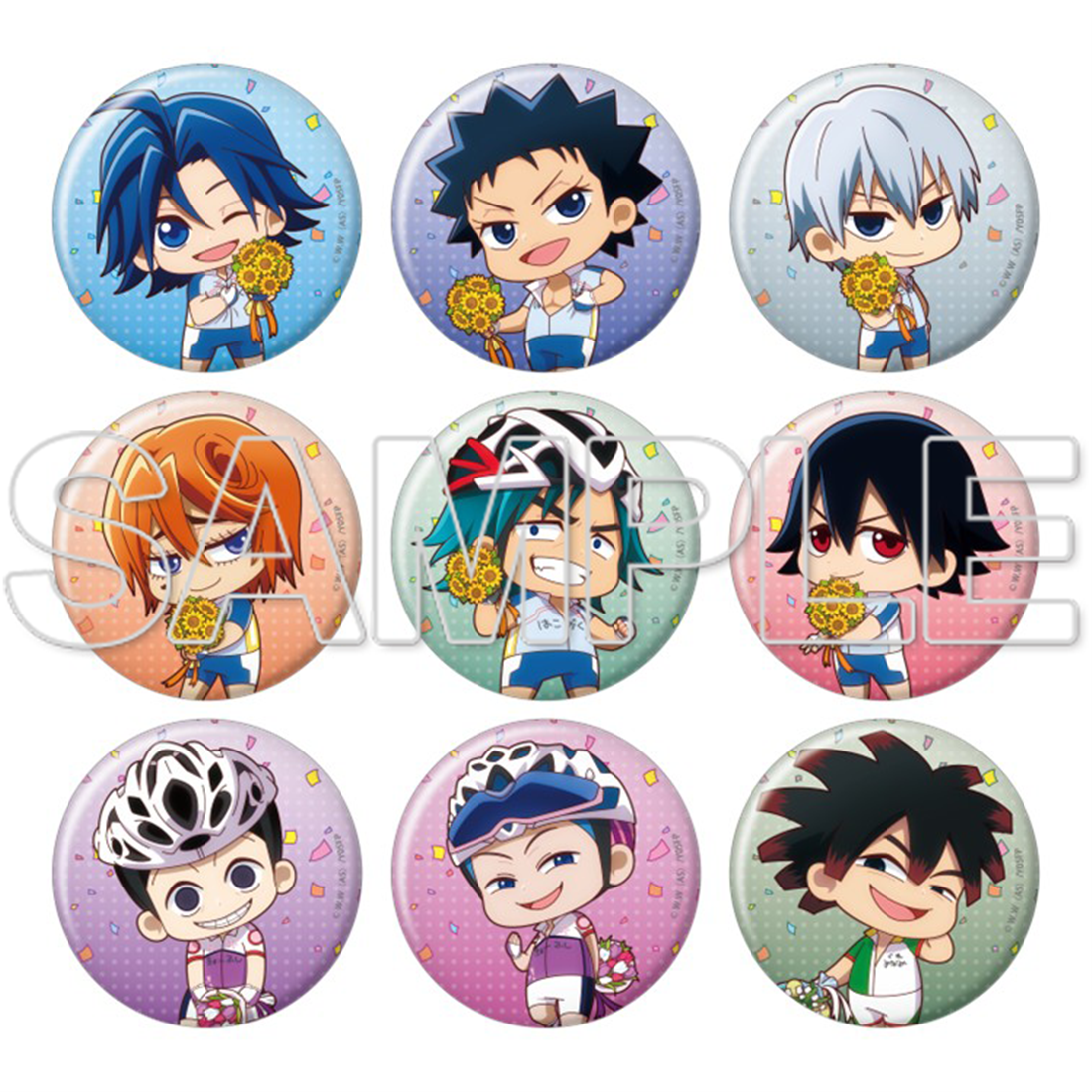 TVアニメ「弱虫ペダル」10周年フェスティバル トレーディングホログラム缶バッジ ライバルver. BOX