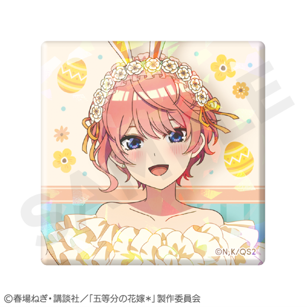 「五等分の花嫁＊」ホログラムスクエア缶バッジ 中野一花