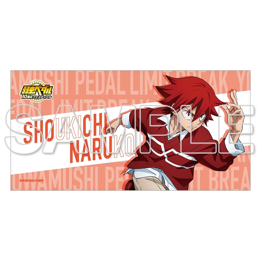 TVアニメ「弱虫ペダル」10周年フェスティバル ビッグタオル 鳴子章吉