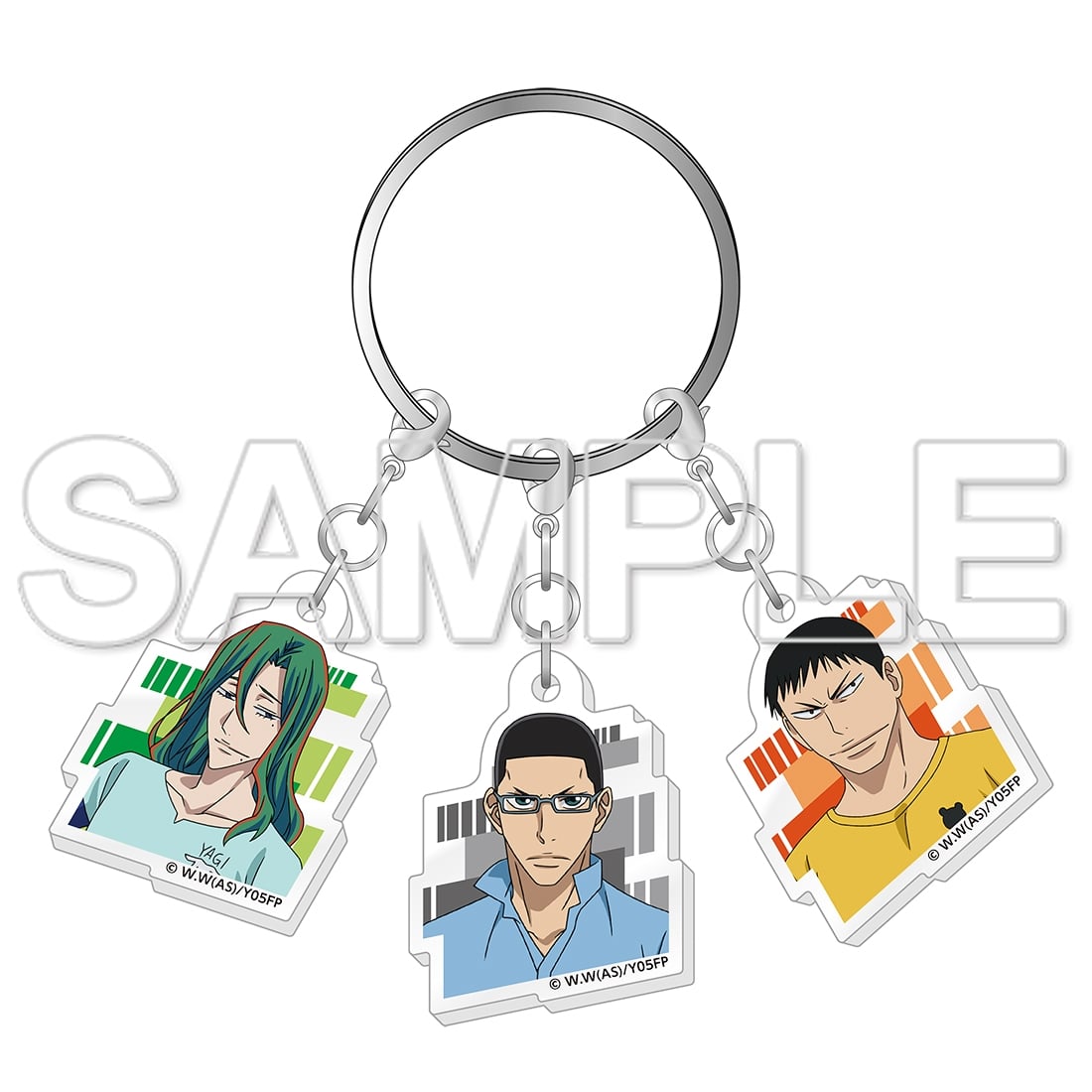 TVアニメ「弱虫ペダル」10周年フェスティバル 3連アクリルキーホルダー 金城・巻島・田所