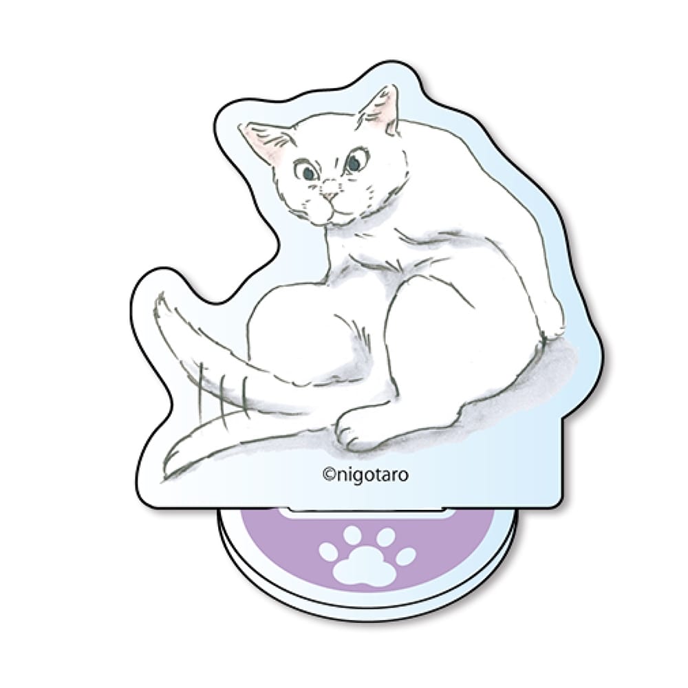 拾い猫のモチャ ミニアクリルスタンド　ミルク