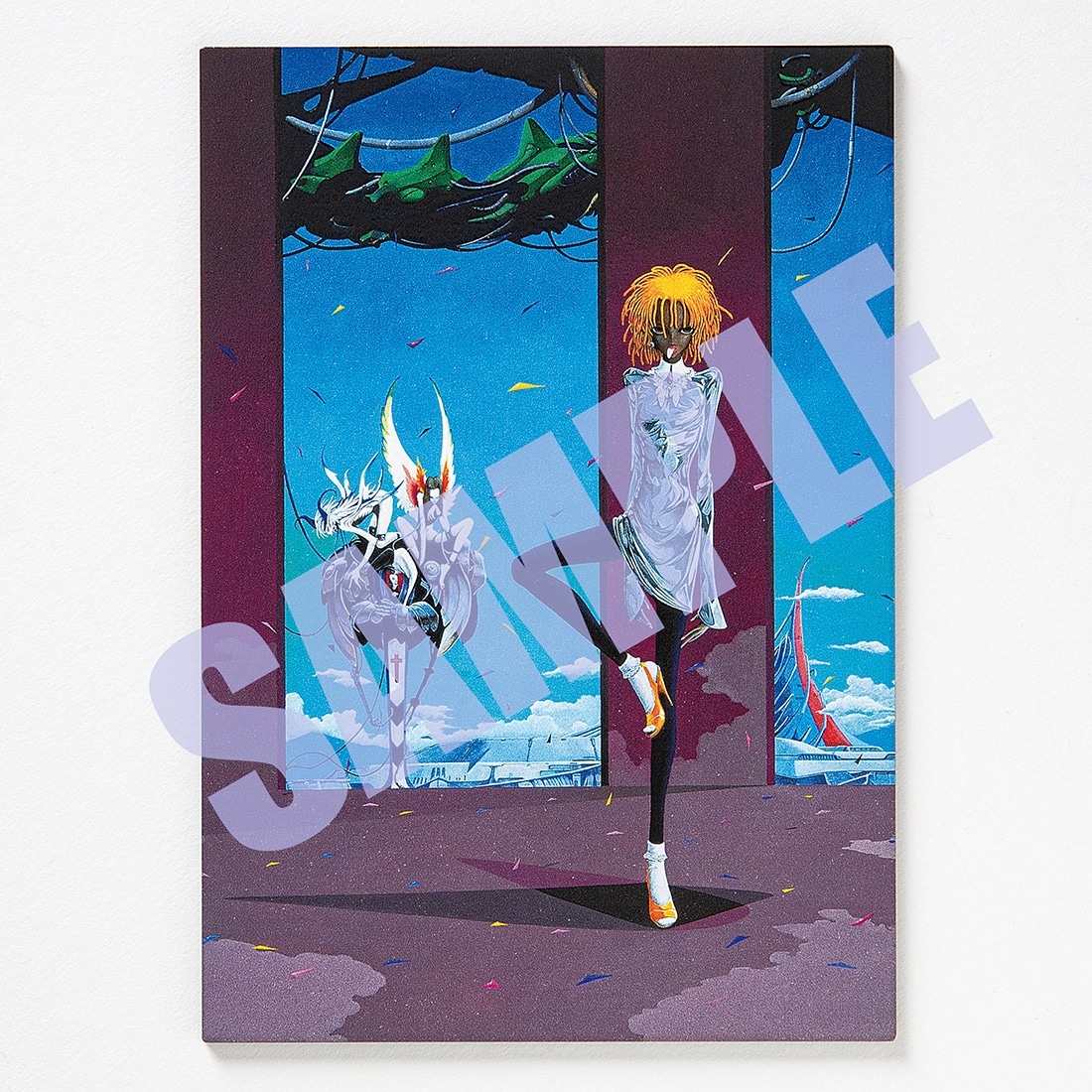 DESIGNS 永野護デザイン展 KCMオリジナル ファイブスター物語 タッチミー！木製ポストカード BRIDGE（単行本第6巻）