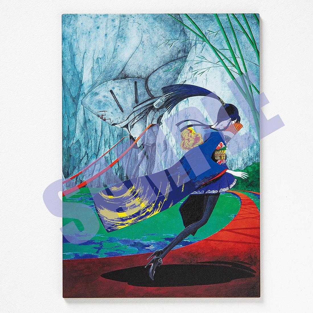DESIGNS 永野護デザイン展 KCMオリジナル ファイブスター物語 タッチミー！木製ポストカード JUNE STEPS（単行本第4巻）