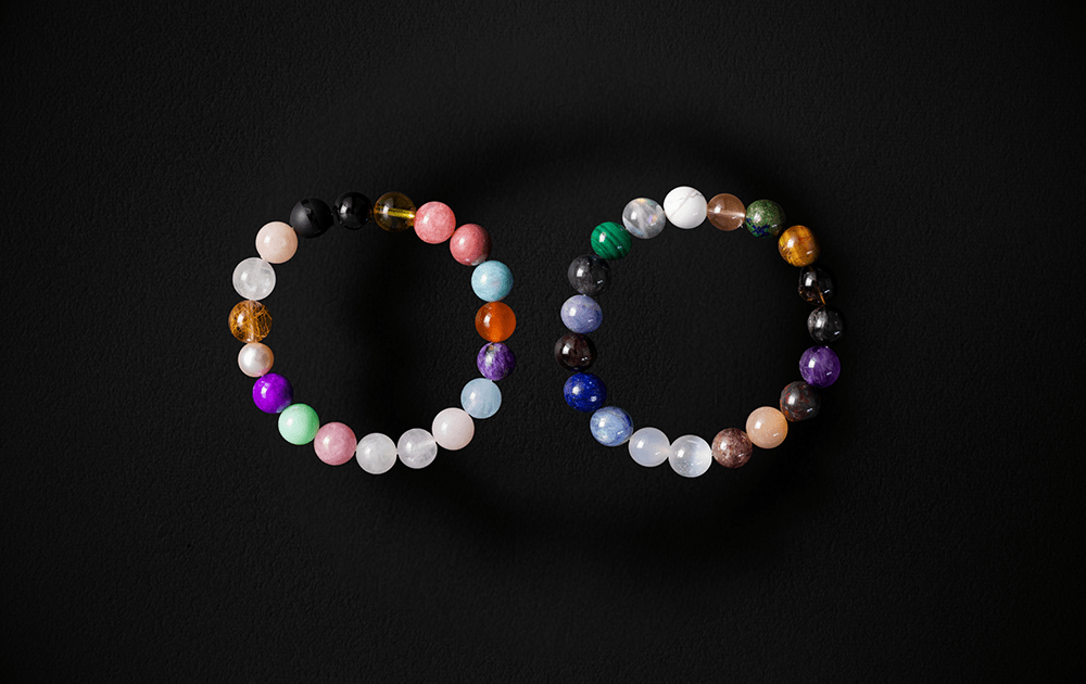 晴人　晴人石　愛の目覚め＆花めく運命　パワーストーンブレスレット2種セット17cm