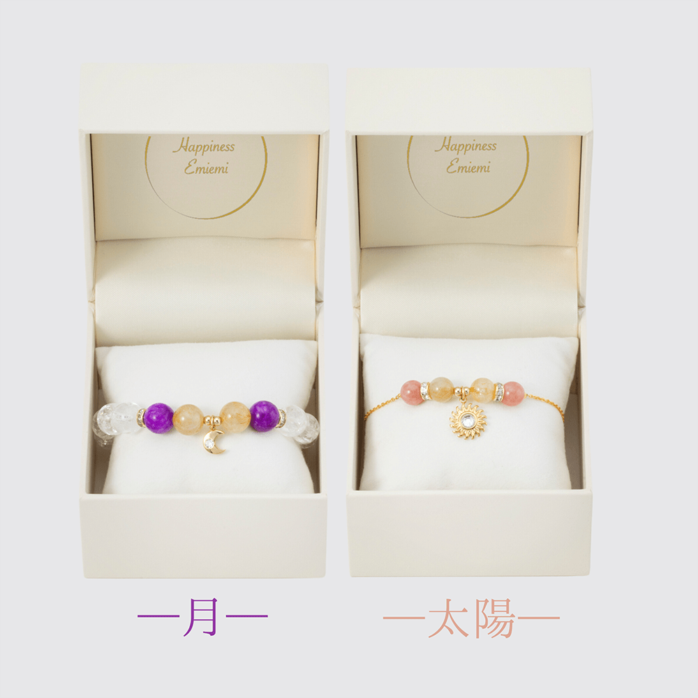 エミえみちゃん　星の導きブレスレット　月（Sサイズ）＆太陽