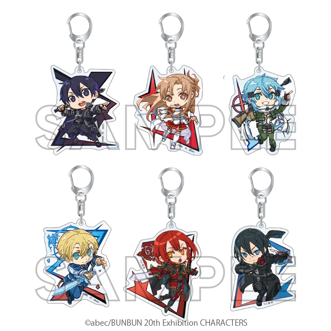 abec/BUNBUN 20th Exhibition CHARACTERS トレーディングミニキャラアクリルキーホルダー Ver.A
