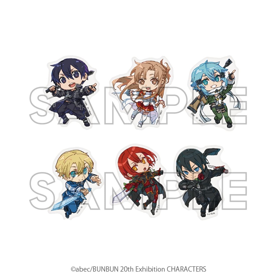 abec/BUNBUN 20th Exhibition CHARACTERS トレーディングミニキャラステッカー Ver.A