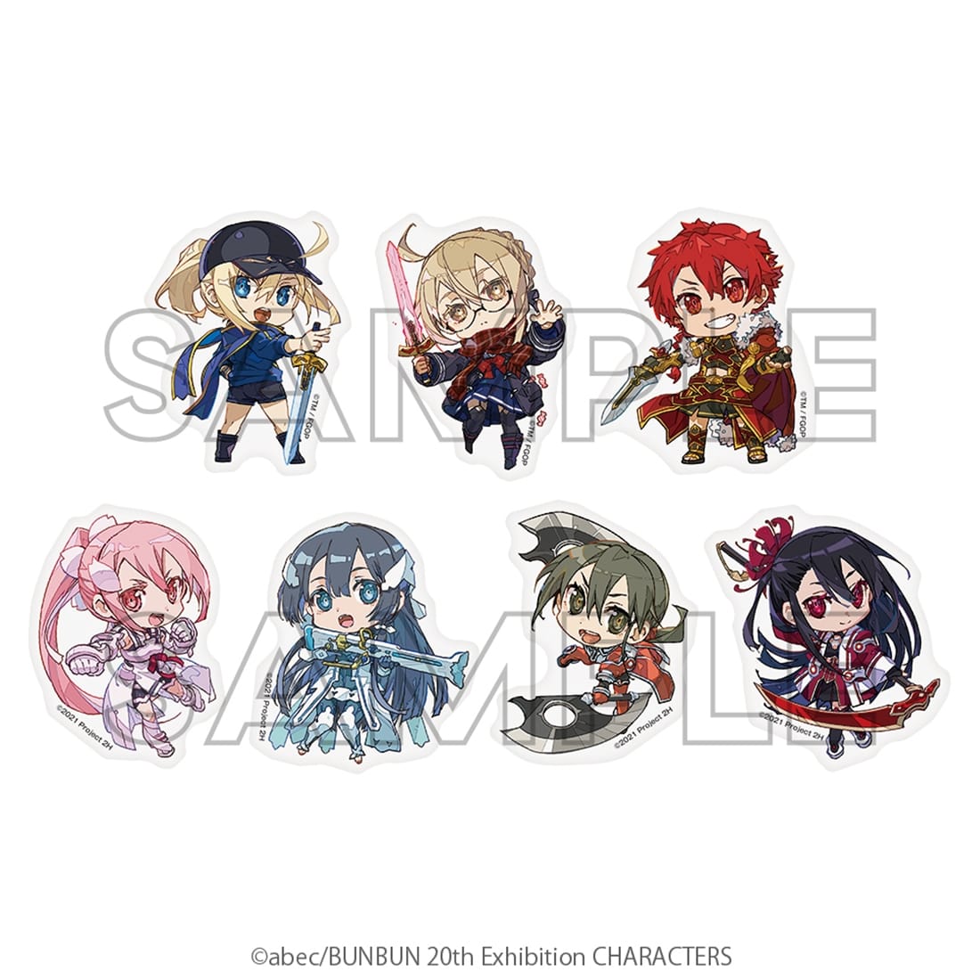 abec/BUNBUN 20th Exhibition CHARACTERS トレーディングミニキャラステッカー Ver.B