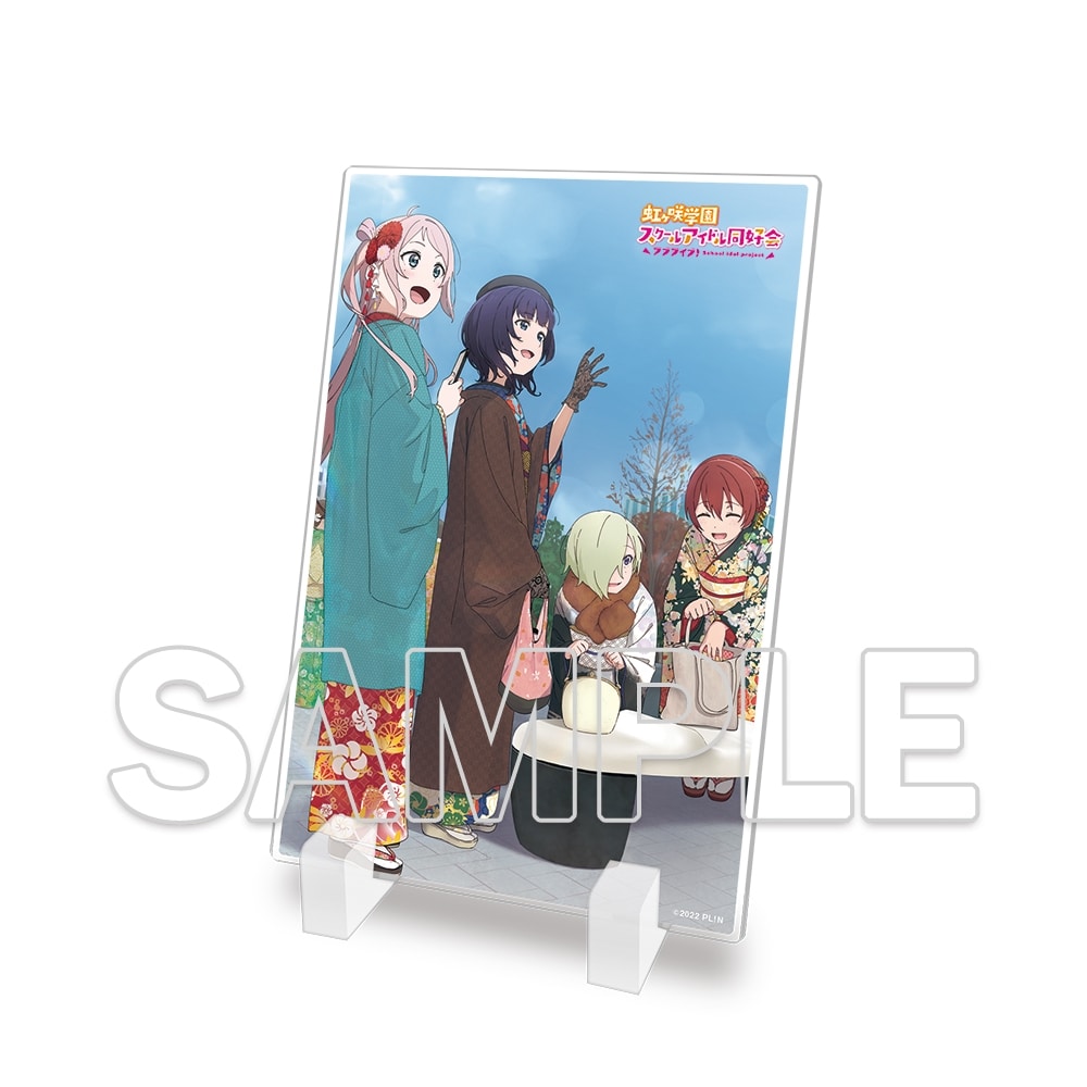 LoveLive! Days 2025年3月号『ラブライブ！虹ヶ咲学園スクールアイドル同好会』ミニアクリルプレート 果林＆エマ＆ミア＆嵐珠