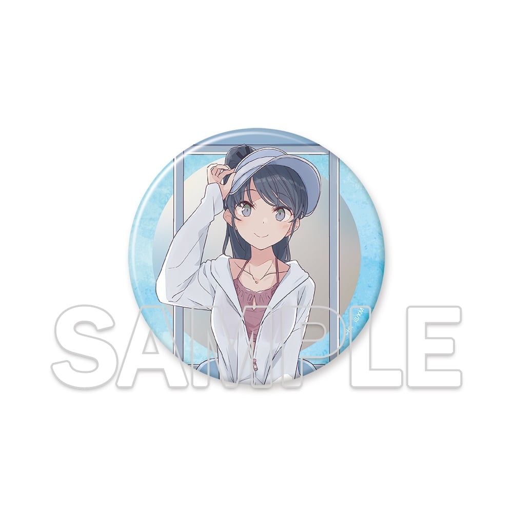 『青春ブタ野郎はビーチクイーンの夢を見ない＋』BIGキラキラ缶バッジ 桜島麻衣