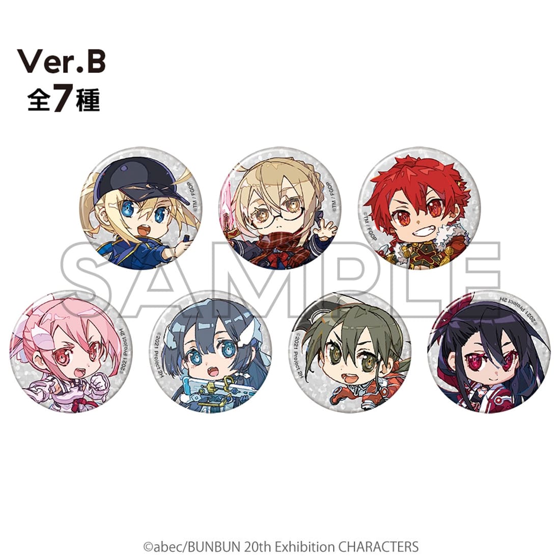 abec/BUNBUN 20th Exhibition CHARACTERS トレーディングミニキャラキラキラ缶バッジVer.B