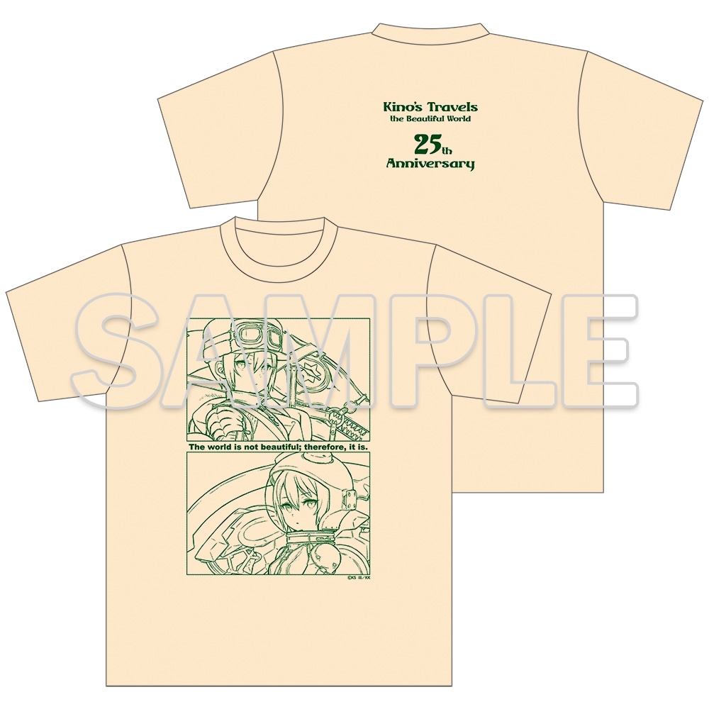 【二次受注】『キノの旅 the Beautiful World』25周年記念 Tシャツ　C 騎士キノ＆パイロットキノ　XLサイズ