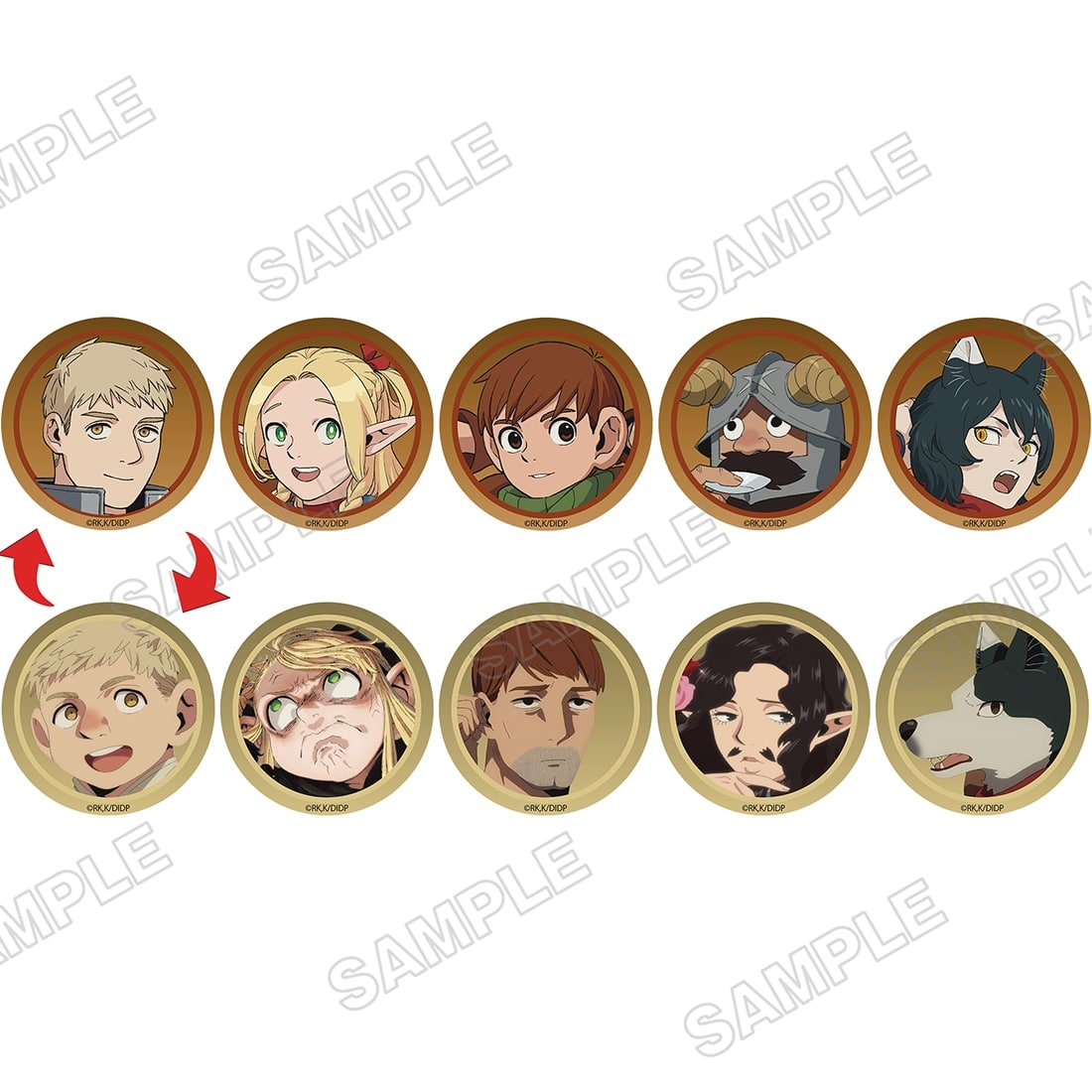 ダンジョン飯 迷宮探索展 レンチキュラー缶バッジ(ブラインド)